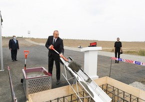 President Ilham Aliyev lays foundation of Fuzuli-Aghdam highway