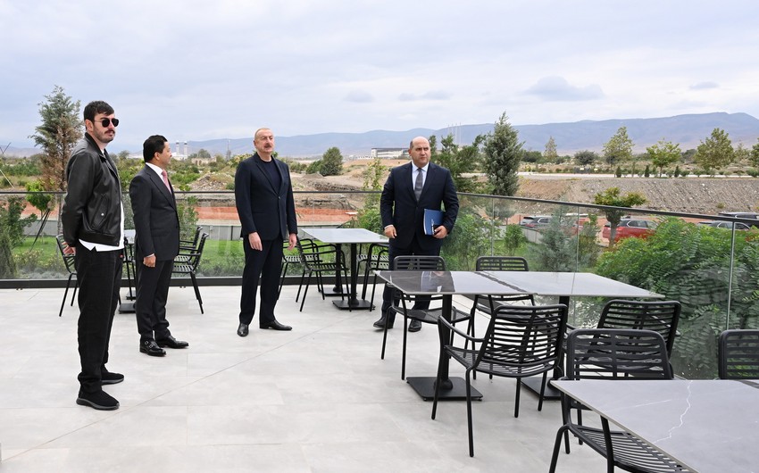 President Ilham Aliyev attends opening of Aghdam City Hotel