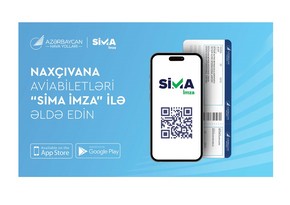 AZAL Naxçıvana onlayn aviabilet alışında “SİMA İmza”nı tətbiq etdi