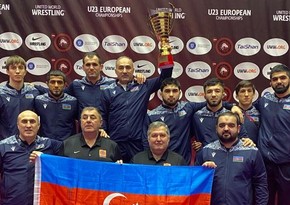 Azərbaycanın sərbəst güləş millisi Avropa çempionatında birinci yeri tutub