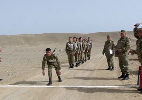 В Азербайджанской армии проведено первенство по военизированному кроссу