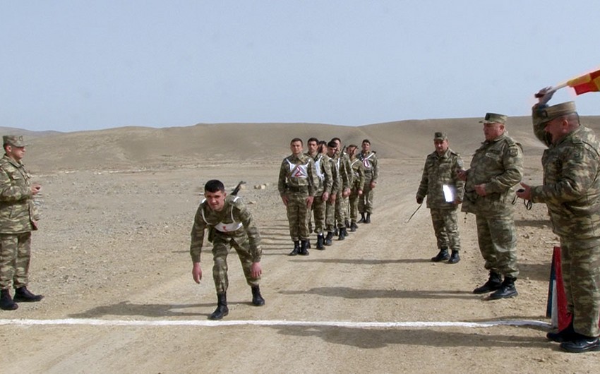 Azərbaycan Ordusunda hərbiləşdirilmiş kros birinciliyi keçirilib
