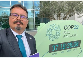 Head of EU delegation in Baku shares post in front of COP29 Office