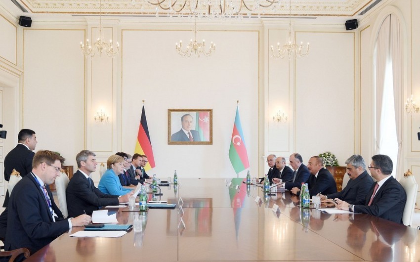 Состоялась встреча Президента Азербайджана и Федерального канцлера Германии в расширенном составе - ОБНОВЛЕНО