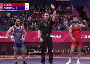 Чемпионат Европы: Азербайджанский борец вышел в финал, одолев армянина
