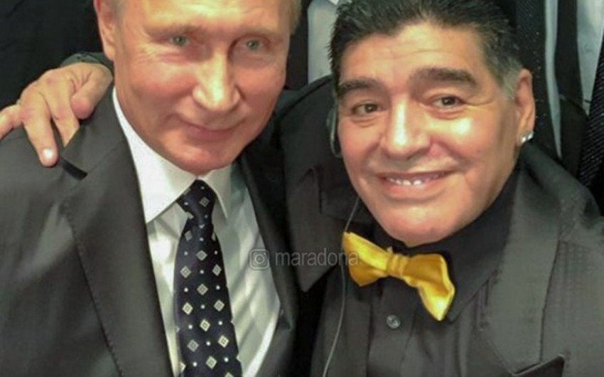 Maradona Putini seçkilərdə qələbə münasibətilə təbrik edib