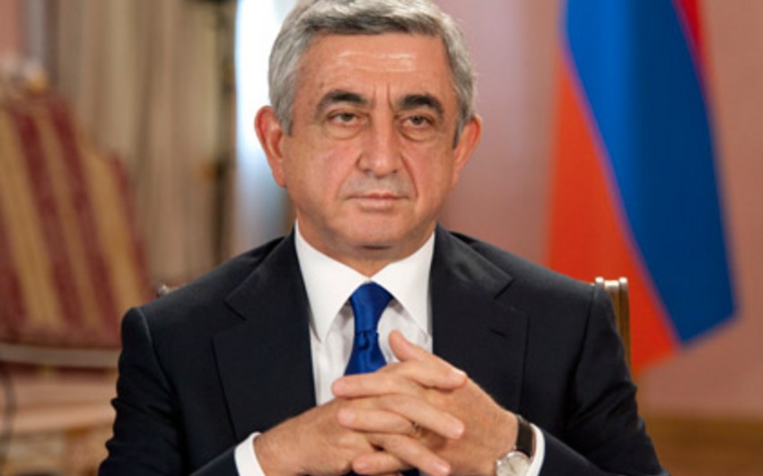 Serj Sarqsyan: Ermənistan Azərbaycanla sülh danışıqlarını bərpa etməyəcək