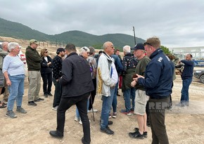 Swedish travelers view restoration work in Lachin