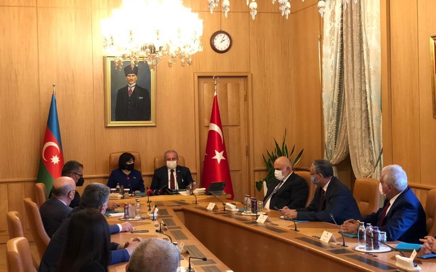 Parliament speakers of Azerbaijan and Turkey meet in Ankara