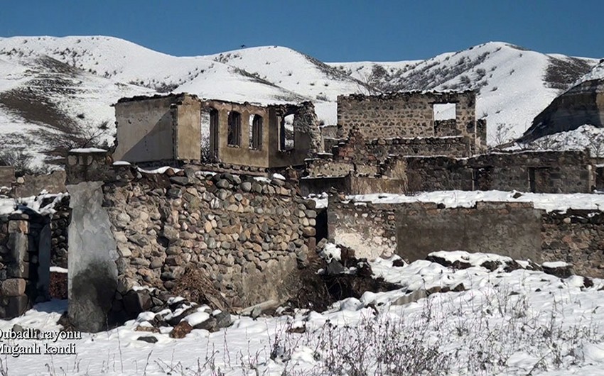 Footage from Mughanli village of Gubadli