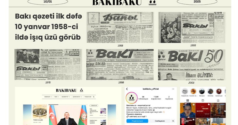 “Bakı” qəzetinin yaradılmasından 67 il ötür