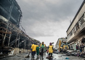 В ТЦ Diqlas сгорела территория площадью 17 тыс. квадратных метров - ФОТОРЕПОРТАЖ