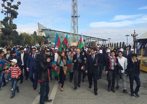 Flag marchbeing held in Baku