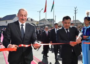 Ilham Aliyev and Sadyr Japarov attend opening of school No. 103 named after Nizami Ganjavi