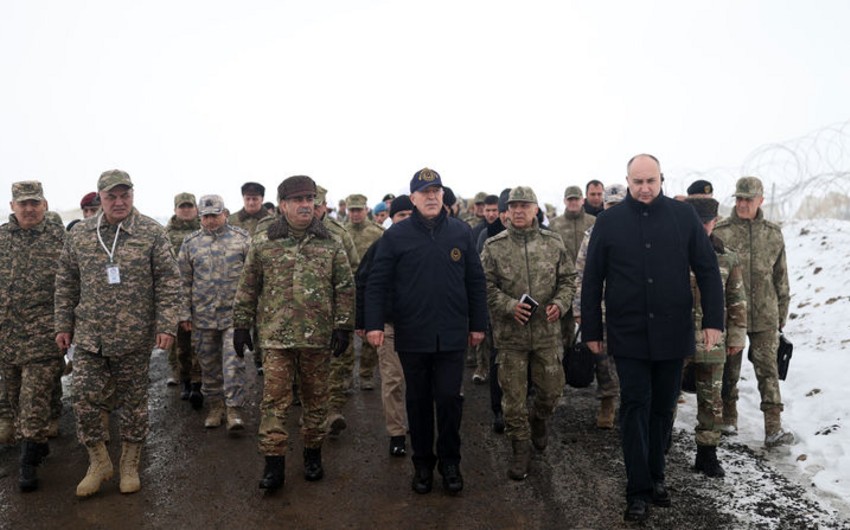 Turkish, Azerbaijani, Georgian defense ministers watch course of exercises