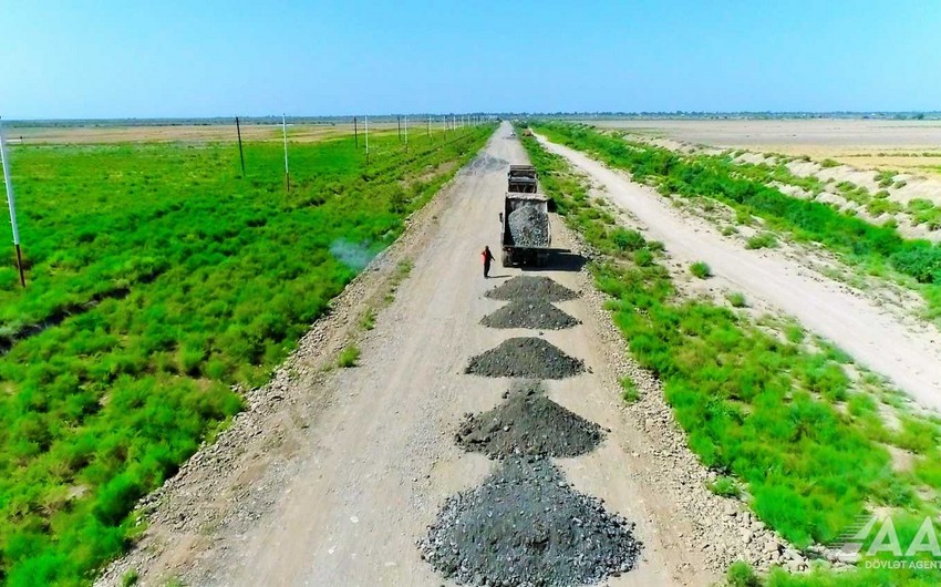 Ucarda 30 minə yaxın əhalinin istifadə etdiyi yol yenidən qurulur