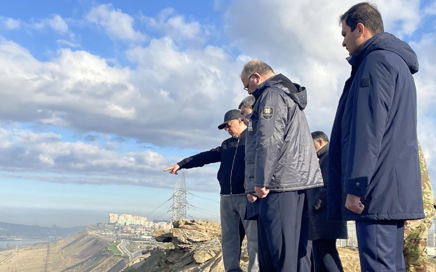 Kəmaləddin Heydərov Badamdarda uçqun təhlükəsi olan əraziyə gedib, tapşırıqlar verib