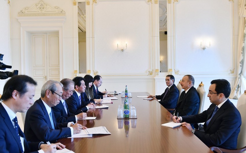 President Ilham Aliyev receives delegation led by Japanese State Minister