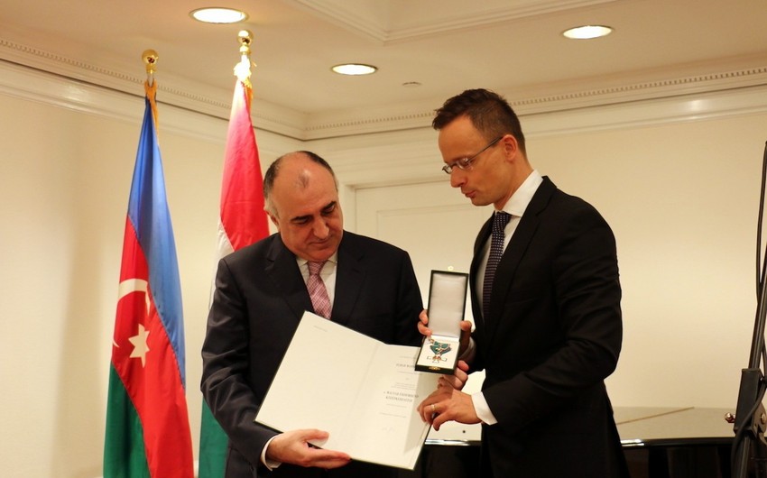 Elmar Mammadyarov awarded Order of Merit of the Kingdom of Hungary