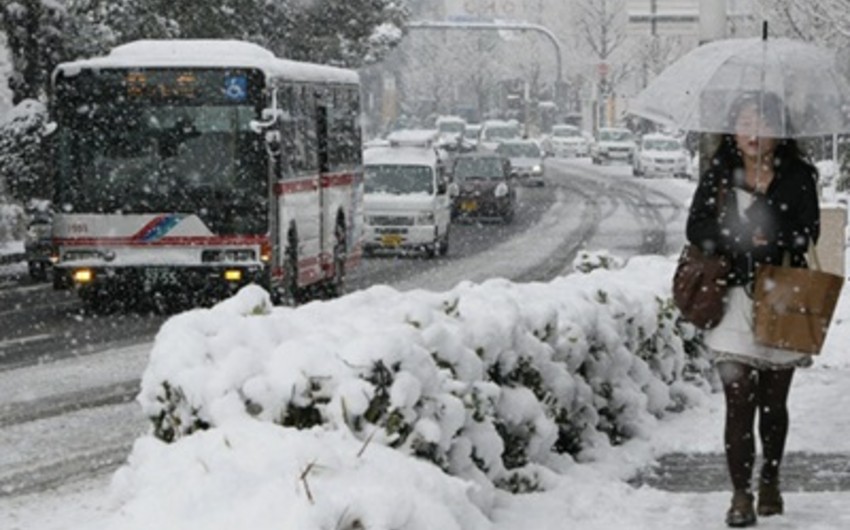 В Японии из-за снегопада пострадали 120 человек