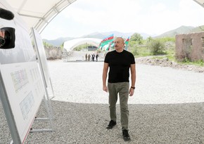Президент Ильхам Алиев совершил поездку в Кяльбаджарский район