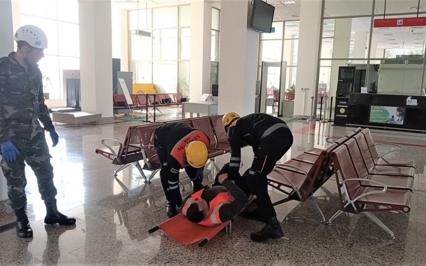 FHN Qəbələ Beynəlxalq Aeroportunda təlim keçirib
