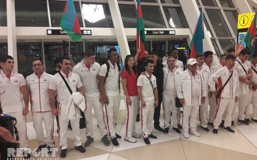 Азербайджанские спортсмены отправились на Европейские игры - ФОТО