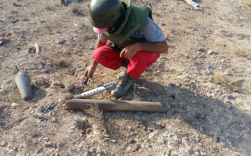 В Хызы обнаружено еще 616 единиц невзорвавшихся боеприпасов