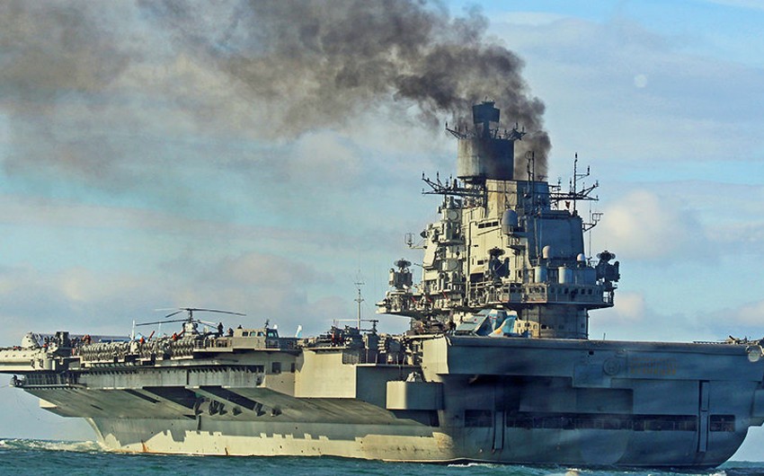 Russia's only aircraft carrier catches fire